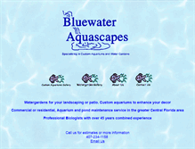 Tablet Screenshot of bluewateraquascapes.com